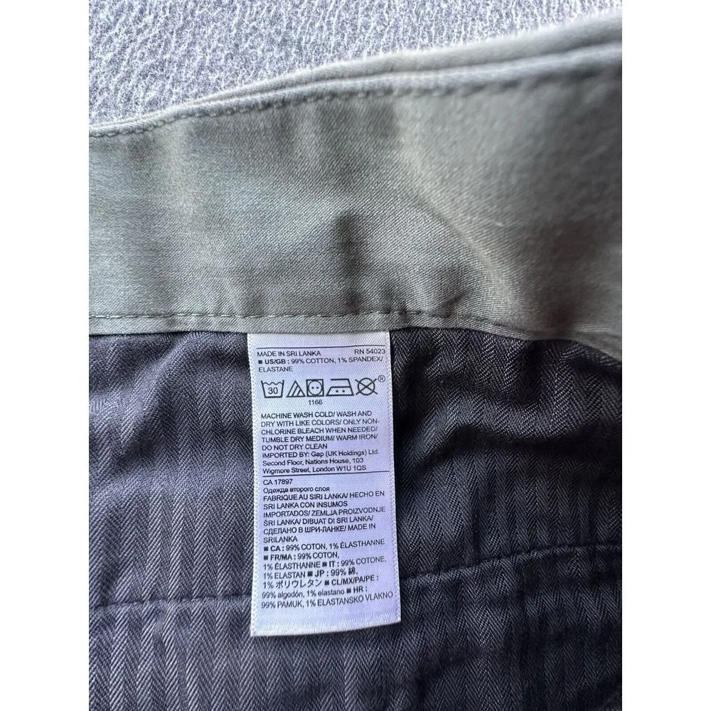 Banana Republic Shorts Mens Size‎ 35 Green Emerson Chino Flat Front Pockets